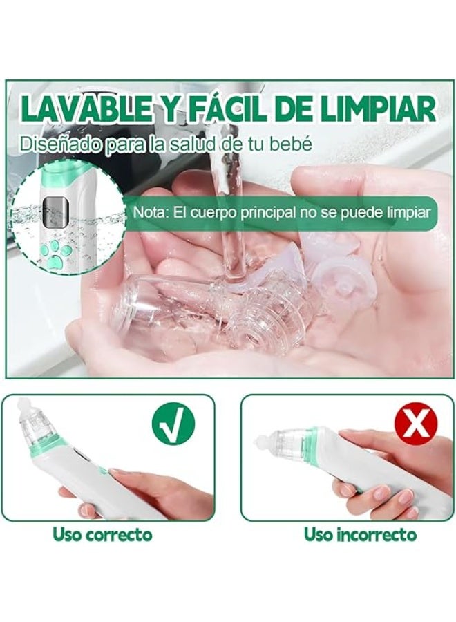 Electric Baby Nasal Aspirator – Nose Cleaner for Newborns & Toddlers with 3 Adjustable Suction Levels & 3 Medical-Grade Silicone Tips – USB Rechargeable with Music & Light - Image 5